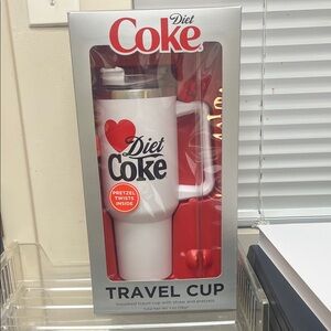 Diet Coke White & Red Travel Cup